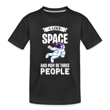 Espace Astronaute Planètes Système solaire Galaxy M - T-shirt bio Premium Enfant - noir - Devant