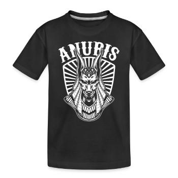 Anubis Égypte Dieu des Morts Egyptologue Pyramides Souv - T-shirt bio Premium Enfant - noir - Devant