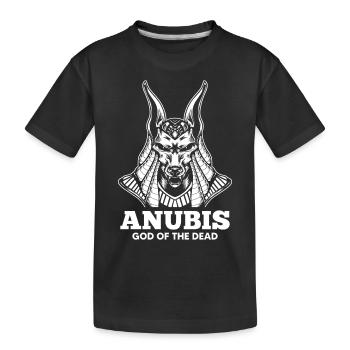 Anubis Dieu des morts Pyramides égyptologues Egyptol - T-shirt bio Premium Enfant - noir - Devant
