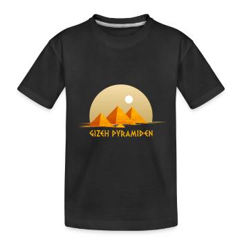 Pyramides de Gizeh Anubis Egypte Souvenir Egypte - T-shirt bio Premium Enfant - noir - Devant