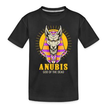 Anubis Soleil Dieu des Pyramides Mortes Égypte Souv - T-shirt bio Premium Enfant - noir - Devant