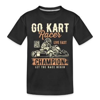 Kart Champion Racer Go-Kart Racing Go-Kart Racing - T-shirt bio Premium Enfant - noir - Devant