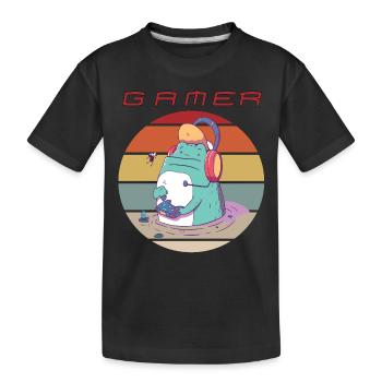 Video Games Retro Gamer Console Games Funny Games - Kinder Premium Bio T-Shirt - Schwarz - Vorne
