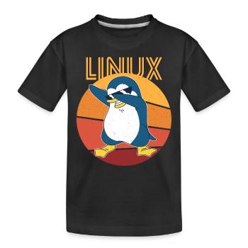 Linux Admin Cool Penguin Nerd Informatics - T-shirt bio Premium Enfant - noir - Devant