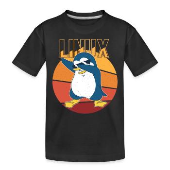 Linux Root Admin Cool Penguin Informatics Nerd - T-shirt bio Premium Enfant - noir - Devant