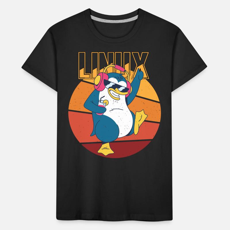 Party Linux Root Cool Penguin Nerd Game Programmer Kids' Premium Organic T-Shirt