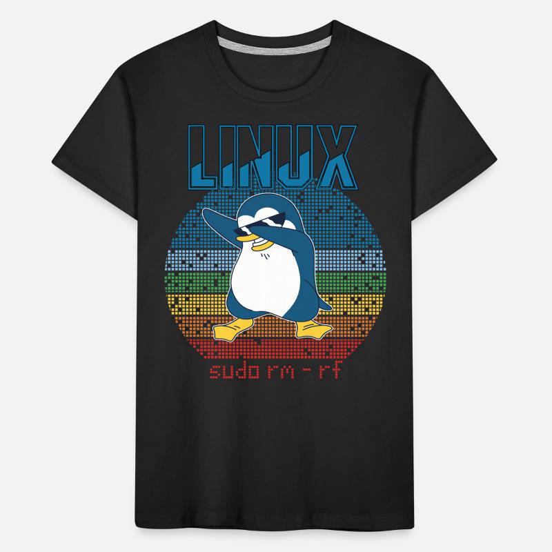 Linux sudo root geek admin pingouin nerd programmeur T-shirt bio Premium Enfant