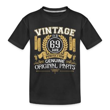 Jahrgang 69 Jahre alt - Geburtstagsgeschenk 69 Jahre alt - Kinder Premium Bio T-Shirt - Schwarz - Vorne