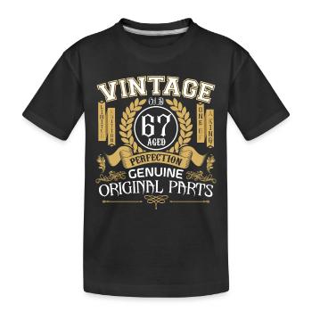 Vintage 67 years old - birthday gift 67 years old - Kids' Premium Organic T-Shirt - black - Front