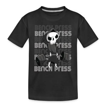 Death Bench Press Workout Motivation Deadlift Gym - Kids' Premium Organic T-Shirt - black - Front