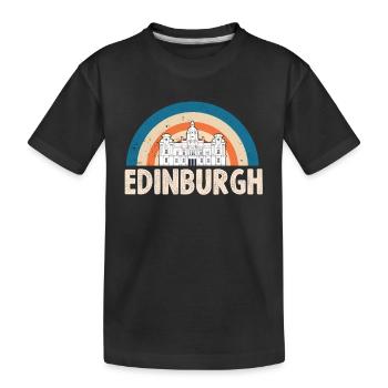 Ecosse Edimbourg Souvenir Touristes Ecossais - T-shirt bio Premium Enfant - noir - Devant