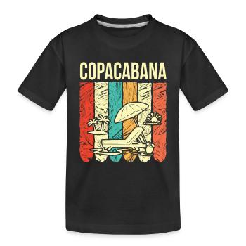 Copacabana Vacances Rio Palms Summer Beach Sun B - T-shirt bio Premium Enfant - noir - Devant