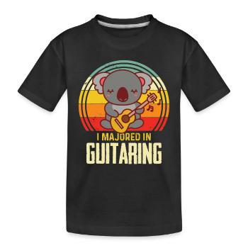 Guitariste sympa Musicien de guitare rock - T-shirt bio Premium Enfant - noir - Devant