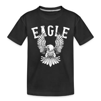 Adler Falknerei Raubvögel Falke - Kinder Premium Bio T-Shirt - Schwarz - Vorne