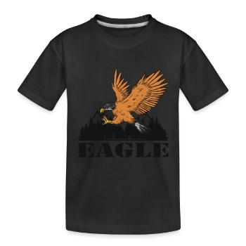 Adler Vögel Falknerei Raubvögel Falke - Kinder Premium Bio T-Shirt - Schwarz - Vorne