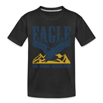 Eagle Nature Fauconnerie de montagne Oiseaux de proie Faucon autour des palombes - T-shirt bio Premium Enfant - noir - Devant