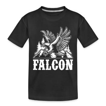 Falkenadler Falknerei Habicht Falken Raubvögel - Kinder Premium Bio T-Shirt - Schwarz - Vorne