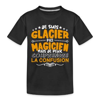 Glacier | Glacier pas Magicien | Meilleur Glacier - T-shirt bio Premium Enfant - noir - Devant