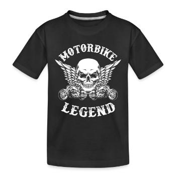 Lustiger Totenkopf LMAO Tod Albtraum Angst Skelett - Kinder Premium Bio T-Shirt - Schwarz - Vorne
