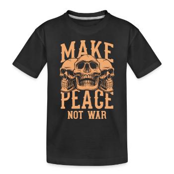 Totenkopf Totenkopf Tod Albtraum Angst Skelett Kos - Kinder Premium Bio T-Shirt - Schwarz - Vorne