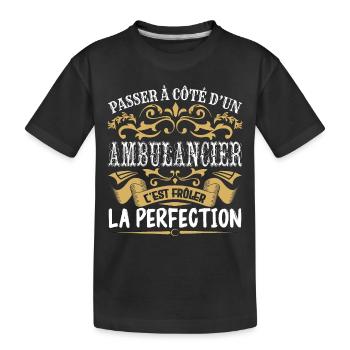 Le Meilleur Ambulancier | Ambulancier à la perfect - T-shirt bio Premium Enfant - noir - Devant