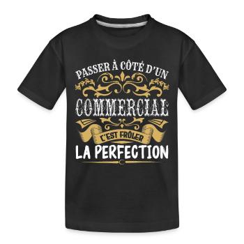 Le Meilleur Commercial | Commercial à la perfectio - T-shirt bio Premium Enfant - noir - Devant