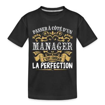 Le Meilleur Manager | Manager à la perfection - T-shirt bio Premium Enfant - noir - Devant