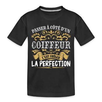 Le Meilleur Coiffeur | Coiffeur à la perfection - T-shirt bio Premium Enfant - noir - Devant