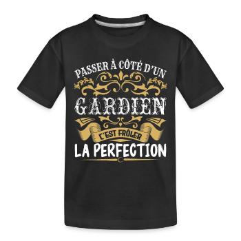 Le Meilleur Gardien | Gardien à la perfection - T-shirt bio Premium Enfant - noir - Devant