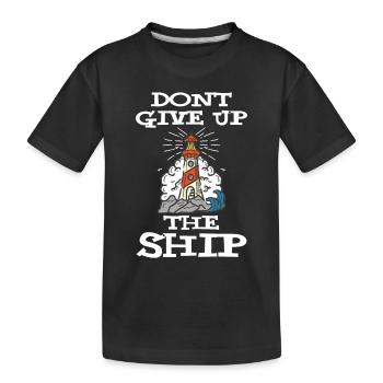 Le phare n’abandonne pas le navire d’ancrage Ocean Capitä - T-shirt bio Premium Enfant - noir - Devant