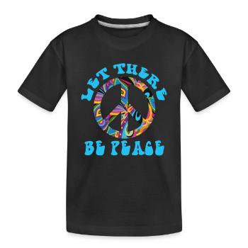 Friedenszeichen Liebe Freiheit Frieden Hippie und - Kinder Premium Bio T-Shirt - Schwarz - Vorne