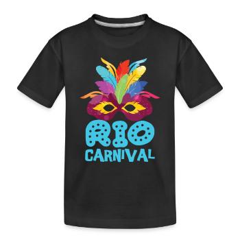 Carnaval Rio de Janeiro Célébration Brésil Carnaval - T-shirt bio Premium Enfant - noir - Devant