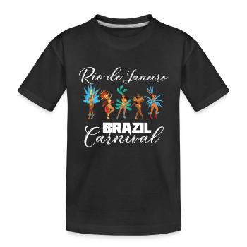 Rio Karneval Rio de Janeiro Feier in Brasilien - Kinder Premium Bio T-Shirt - Schwarz - Vorne