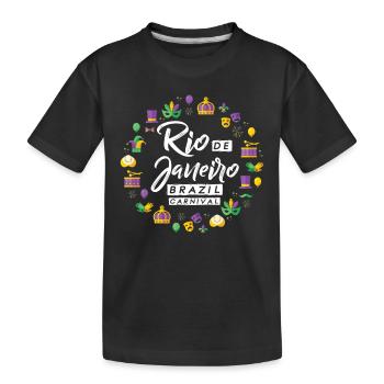 Rio Karneval Rio de Janeiro Feier in Brasilien - Kinder Premium Bio T-Shirt - Schwarz - Vorne