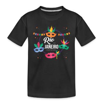 Rio Karneval Rio de Janeiro in Brasilien Karnevals - Kinder Premium Bio T-Shirt - Schwarz - Vorne