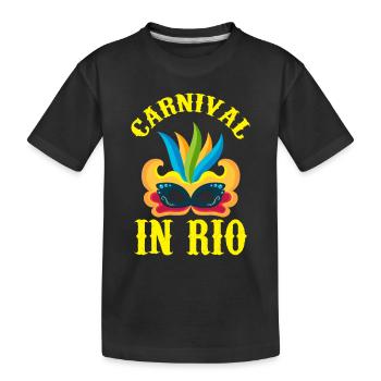 Brasilien Karneval Rio de Janeiro Feier Rio Karnev - Kinder Premium Bio T-Shirt - Schwarz - Vorne