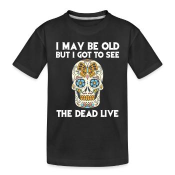 Skull Dead Sugar Skull Woman Day of the Dead - Kids' Premium Organic T-Shirt - black - Front