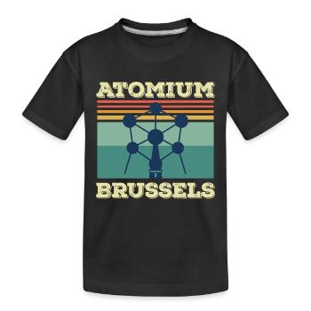Bruxelles Atomium Heartbeat Atomic nucleus Science - T-shirt bio Premium Enfant - noir - Devant
