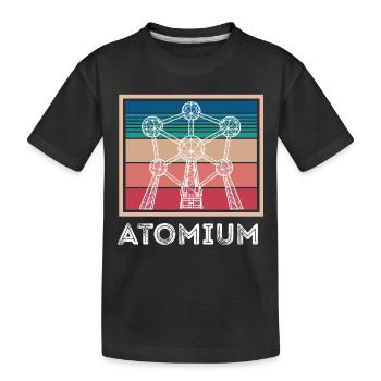 Atome Atomium Noyau atomique Physiciens Science Physique - T-shirt bio Premium Enfant - noir - Devant
