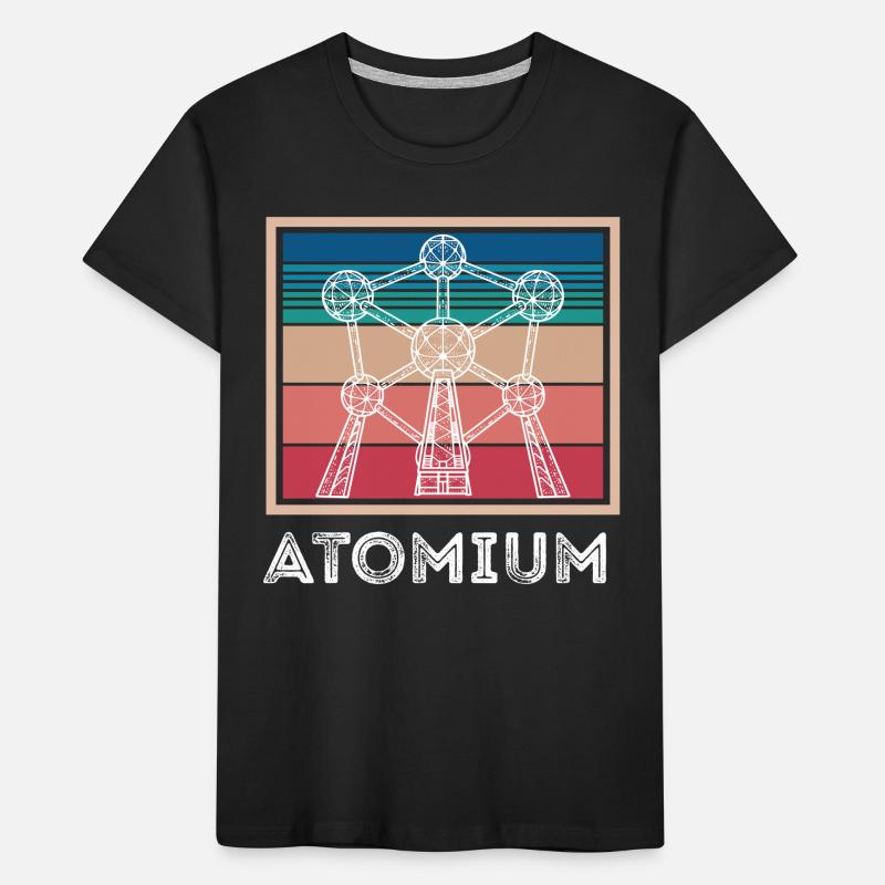 Atom Atomium Atomic nucleus Physicists Science Physics Kids' Premium Organic T-Shirt