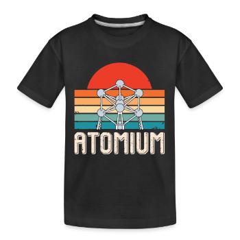 Physique atomique Atomium Science du noyau atomique Physicien - T-shirt bio Premium Enfant - noir - Devant