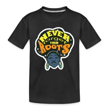 Schwarzer Geschichtsmonat Schwarze Wurzeln Melanin - Kinder Premium Bio T-Shirt - Schwarz - Vorne