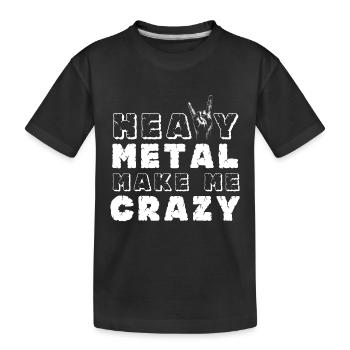 Heavy Metal Crazy Rocking Music Hard Rock Metal - Kids' Premium Organic T-Shirt - black - Front