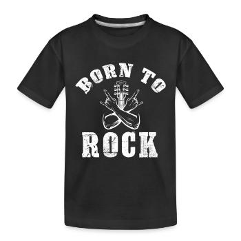 Né pour la musique rock metal rock heavy metal dur - T-shirt bio Premium Enfant - noir - Devant