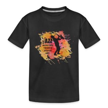 Musique Musiciens de jazz Orchestre de saxophone Musiciens - T-shirt bio Premium Enfant - noir - Devant