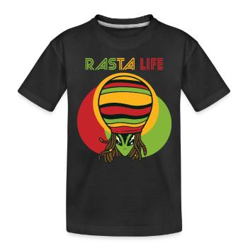 Good Vibes Only Jamaican Heart Reggae Souvenir Rasta - T-shirt bio Premium Enfant - noir - Devant