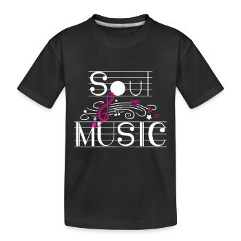 Musique Soul Afro Soul Partitions Musicales Mu - T-shirt bio Premium Enfant - noir - Devant
