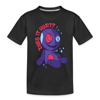 Voodoo tut es weh? Gruselige Halloween-Hexerei Pup - Kinder Premium Bio T-Shirt - Schwarz - Vorne