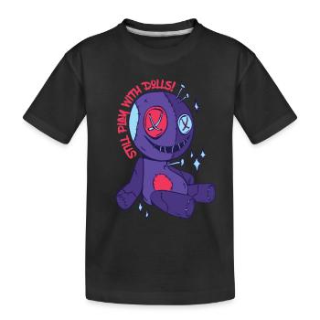 Voodoo Play with Dolls Creepy Halloween Witches - Kids' Premium Organic T-Shirt - black - Front