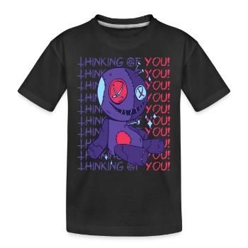 Voodoo I'm thinking of you! Creepy Halloween Witch - Kids' Premium Organic T-Shirt - black - Front